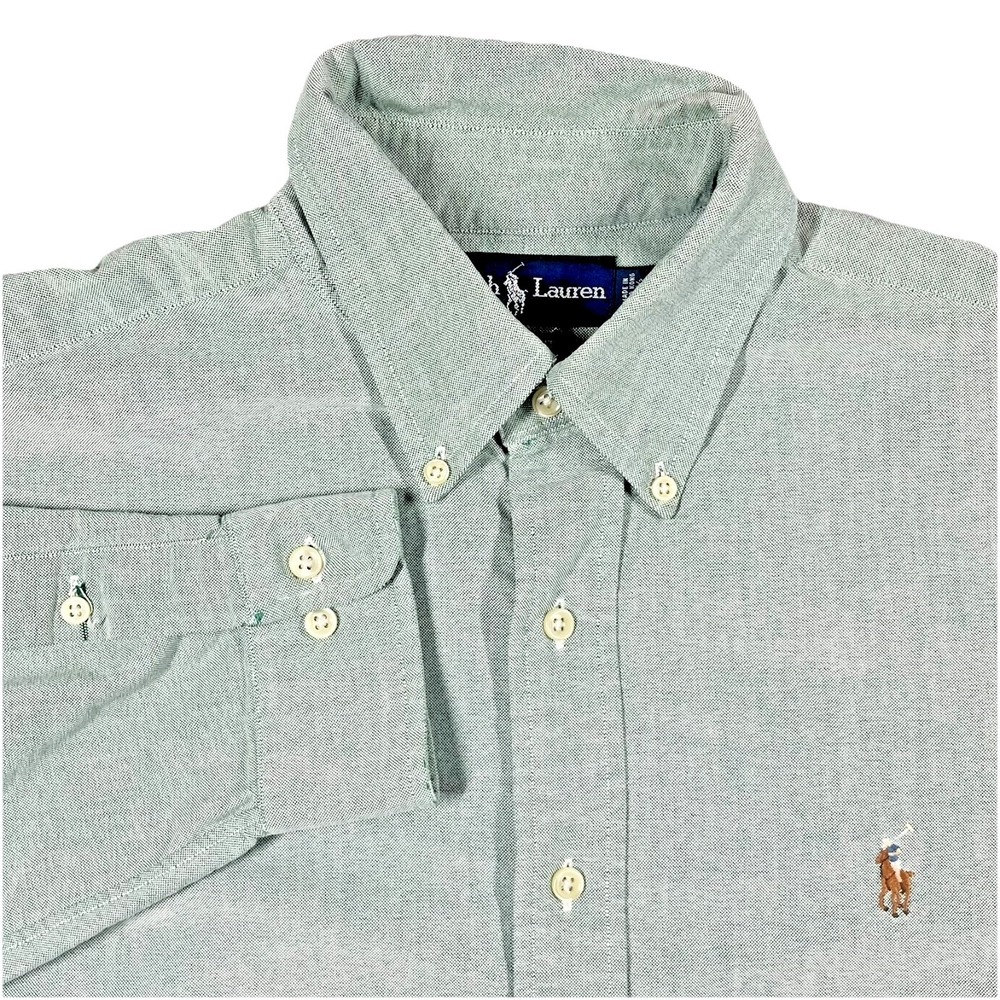 Ralph Lauren Classic Fit Button Down Shirt Men's 16.5 32 Green Business Casual